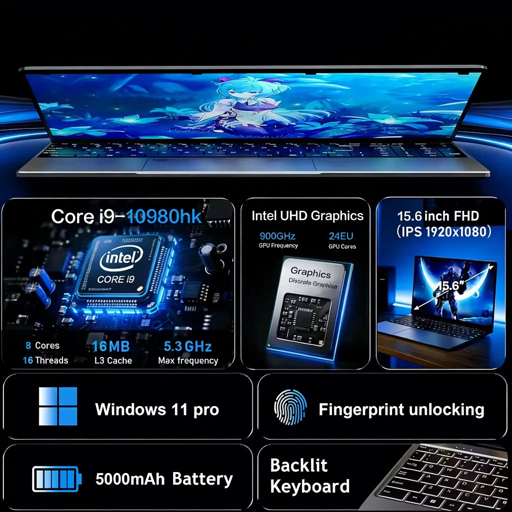Core i9-10980HK Laptop - 16GB RAM, 1TB/2TB SSD