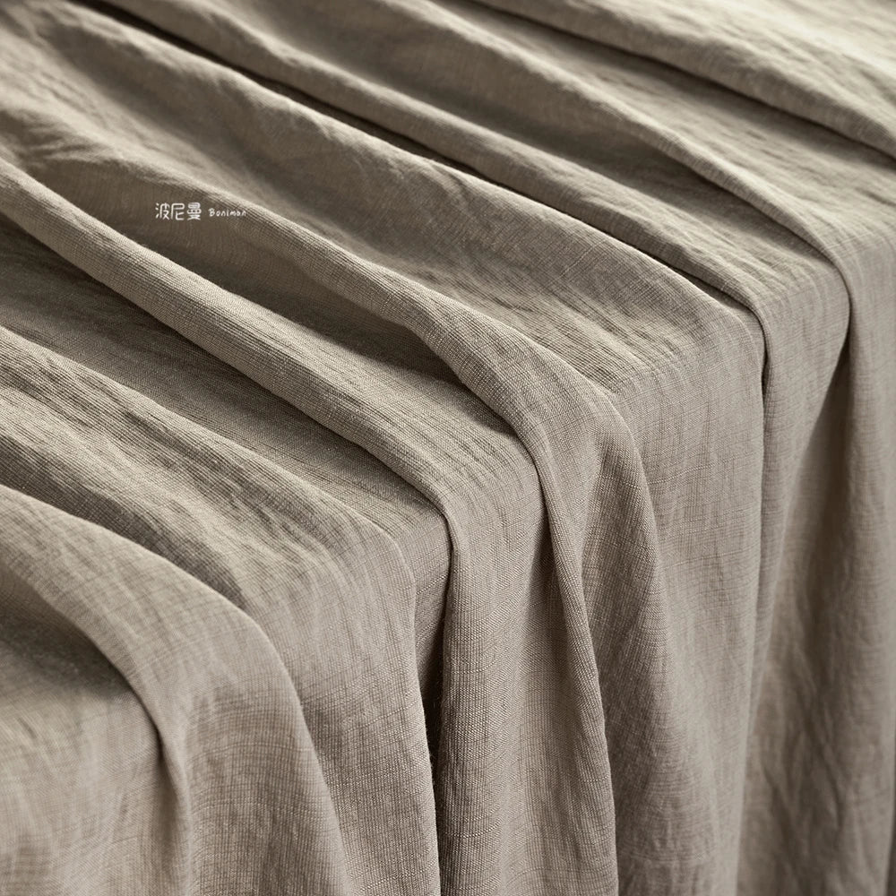 WASHED BAMBOO TEXTURE FABRIC - Soft Rayon Blend, 150cm Wide, 16 Colors - Light Touch