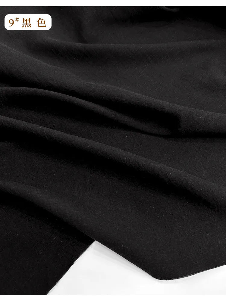 LINEN-LOOK PLAIN FABRIC - 13 Colors, Soft Polyester, 145cm Wide - Easy Wear