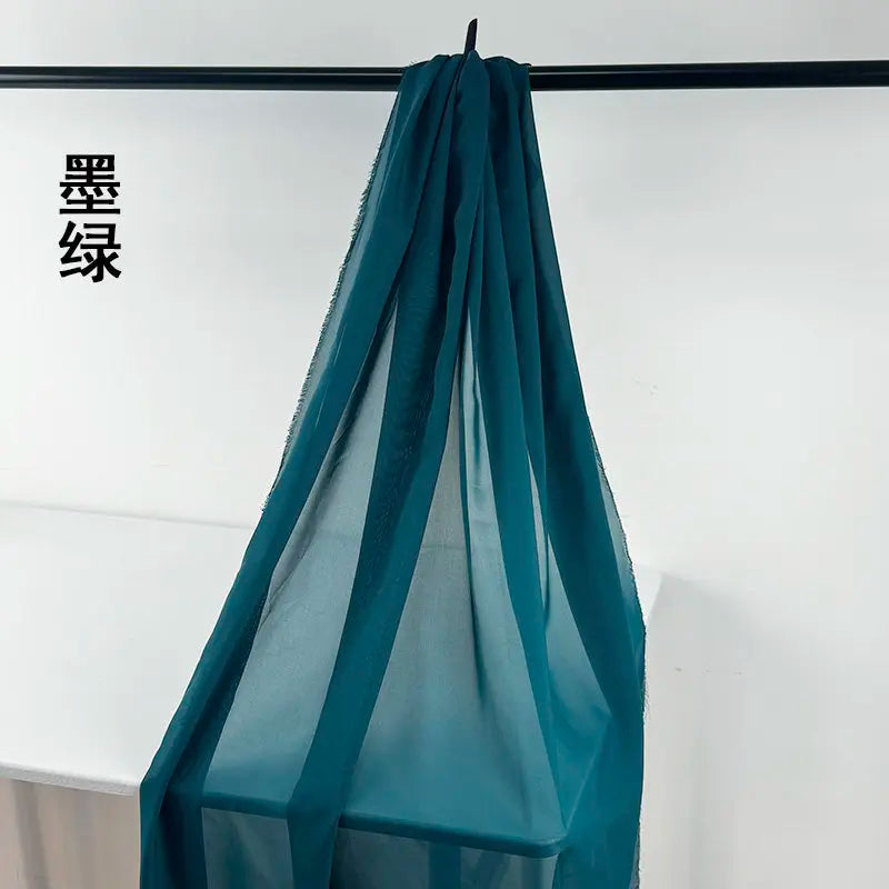 100D CHIFFON FABRIC BY THE METER - Soft Woven Sheer, 55 Colors - Make It Yours