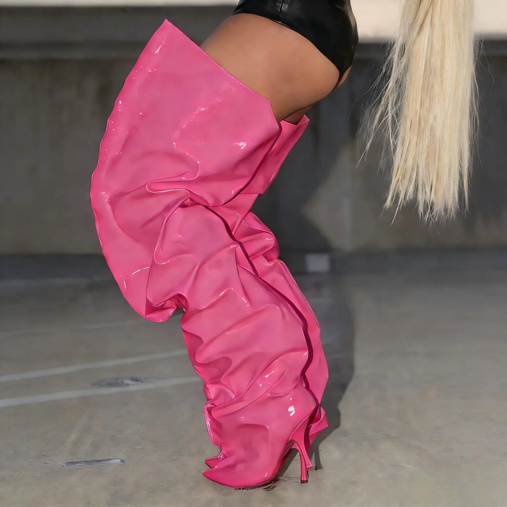 Over-Knee Pointed Stiletto Boots – Nightclub Stage