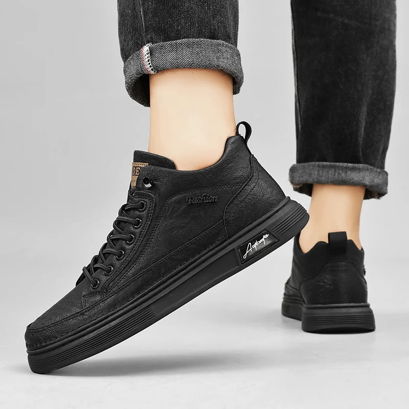 BRIT STEP - Men's Breathable Casual Leather Shoes - Handmade Platform