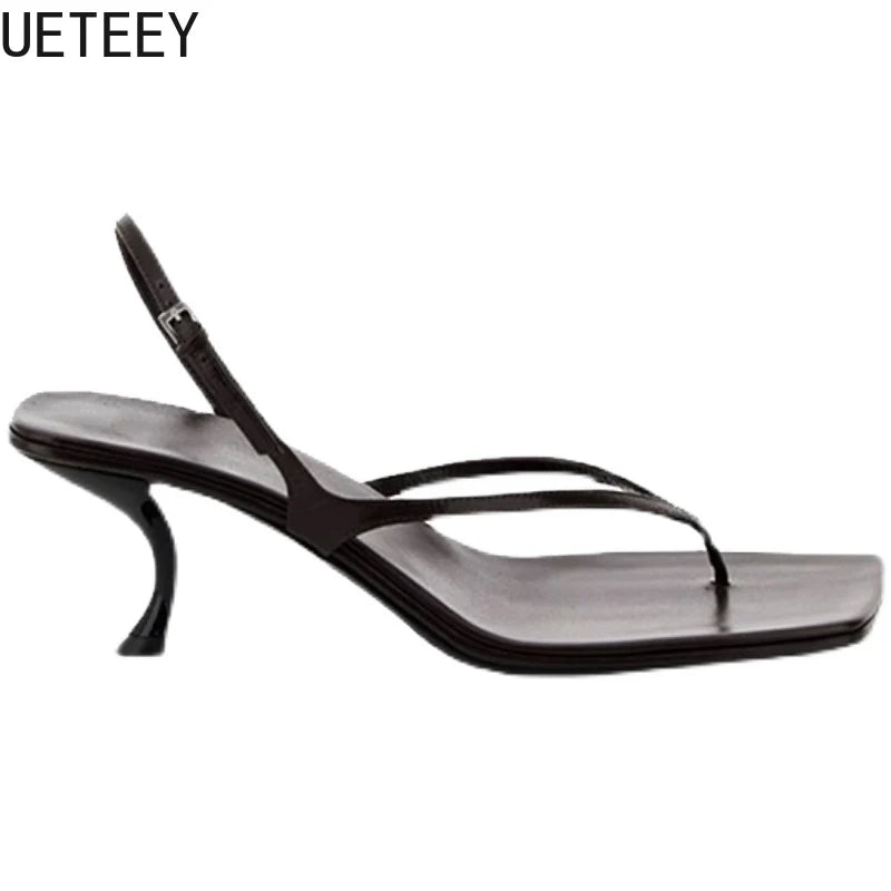 Summer High Heel Women Clip Toe Sandals Fashion Narrow Band Shoes Design Style Party Dress Sandals Shoes