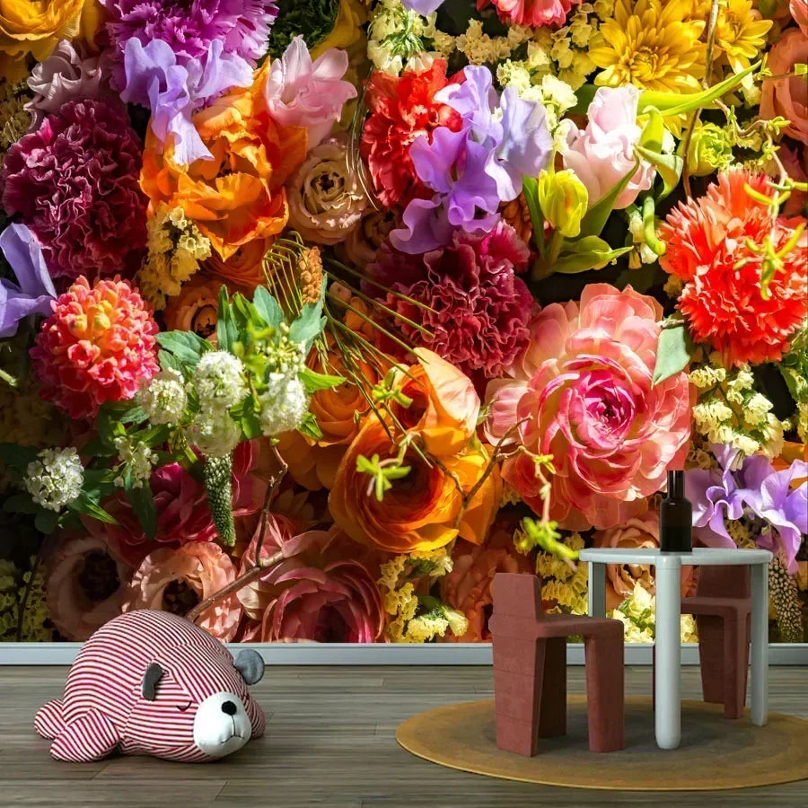 Custom Floral Photo Wallpaper – Peel & Stick or Non-Woven