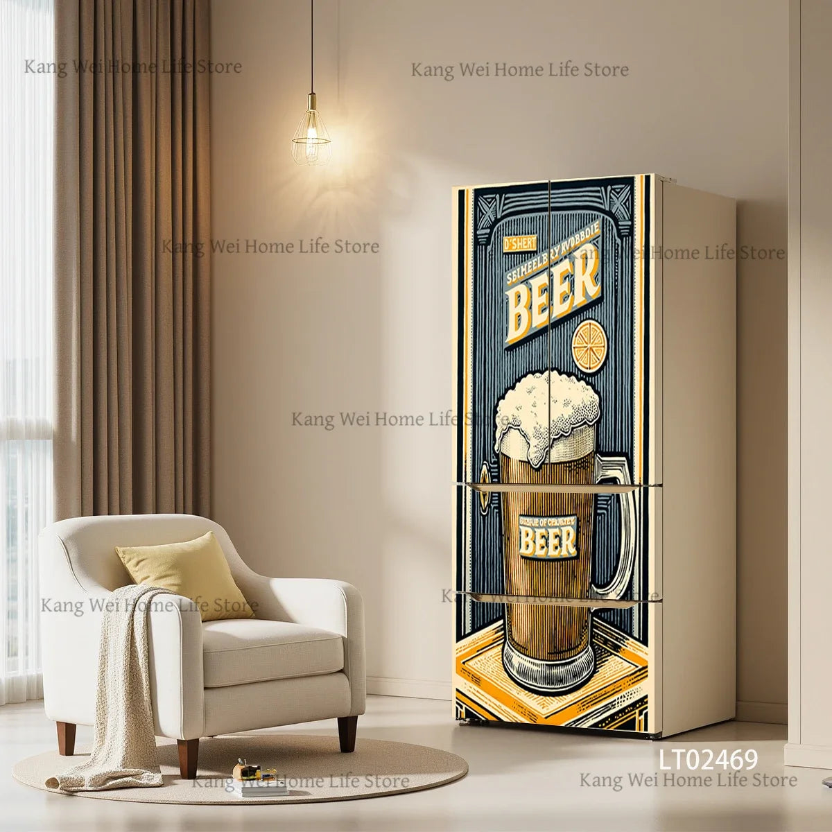 Retro Surface Decal Collection - fridge & door wraps - bold decor