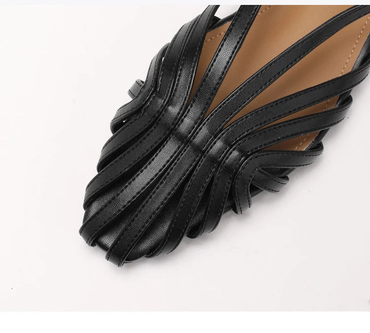 ZAROY Narrow Band Women Flat Sandals Large Size Designer Brand Banquet Wedding Shoes Summer Hollow Beach Gladiator Sandals