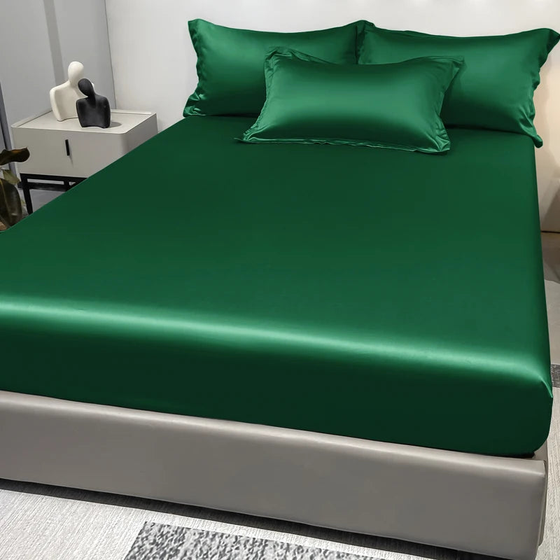 SATIN DREAM - Solid Color Fitted Sheet - Silky Smooth, Every Single Night