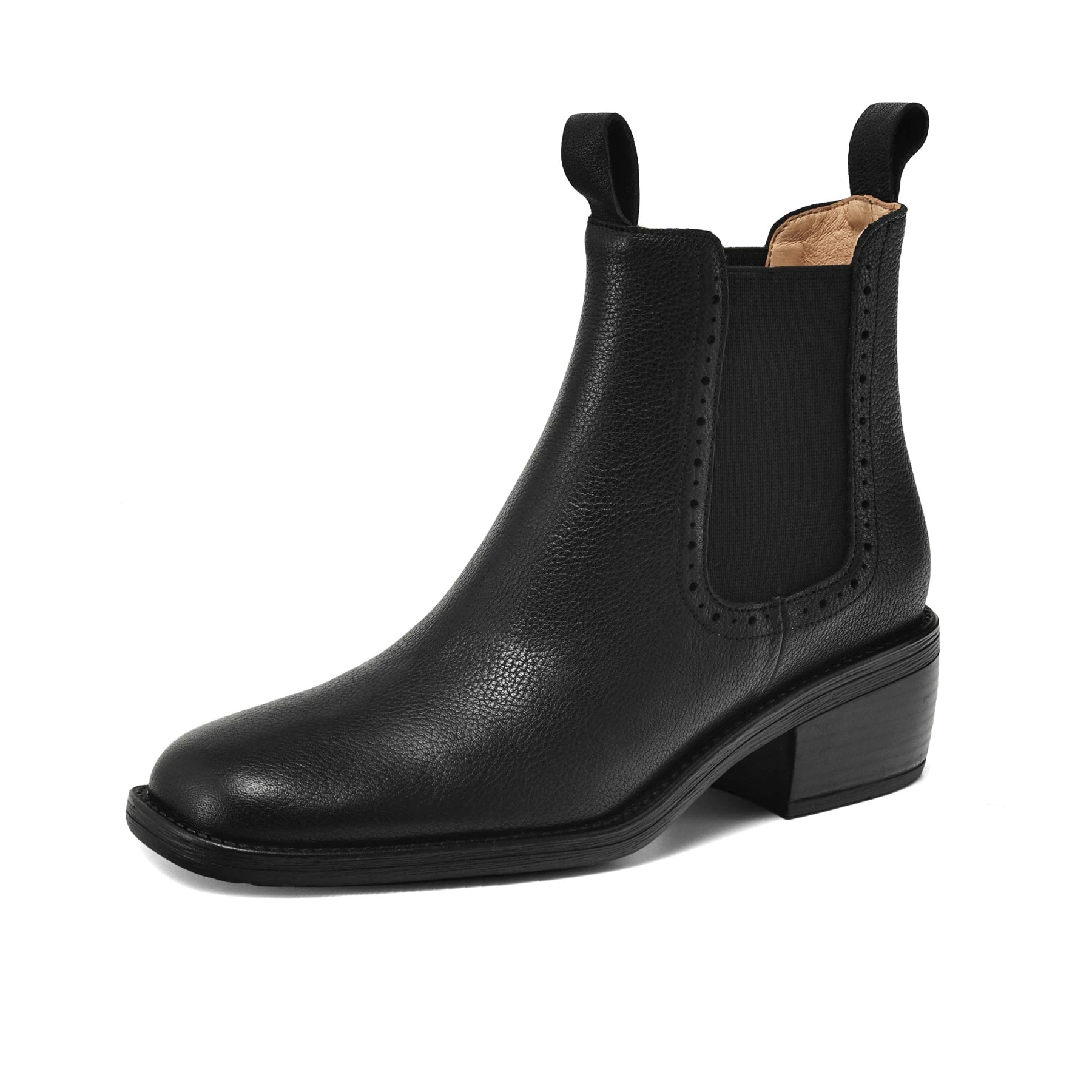 Cow Leather Chelsea Ankle Boots – Plush Lined Retro