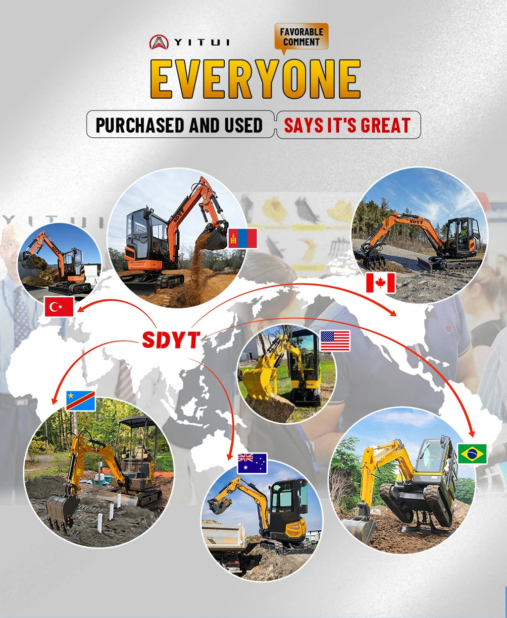 YITUI Mini Excavator - YT08-YT26 - Kubota