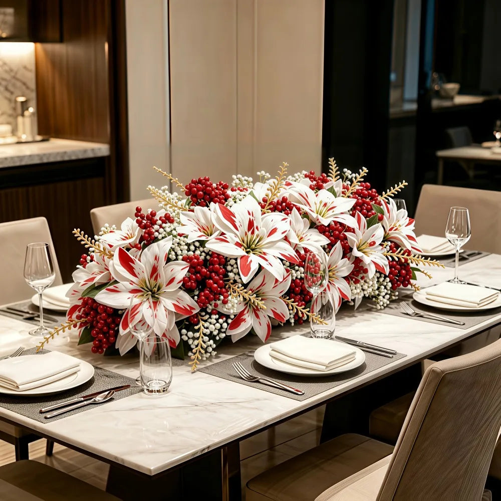 Christmas Poinsettia Bouquets - 12 Pieces - Festive Bloom