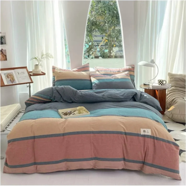 WASHED COTTON PLAID FABRIC - 100% Cotton, 270g/m - Soft Rooms