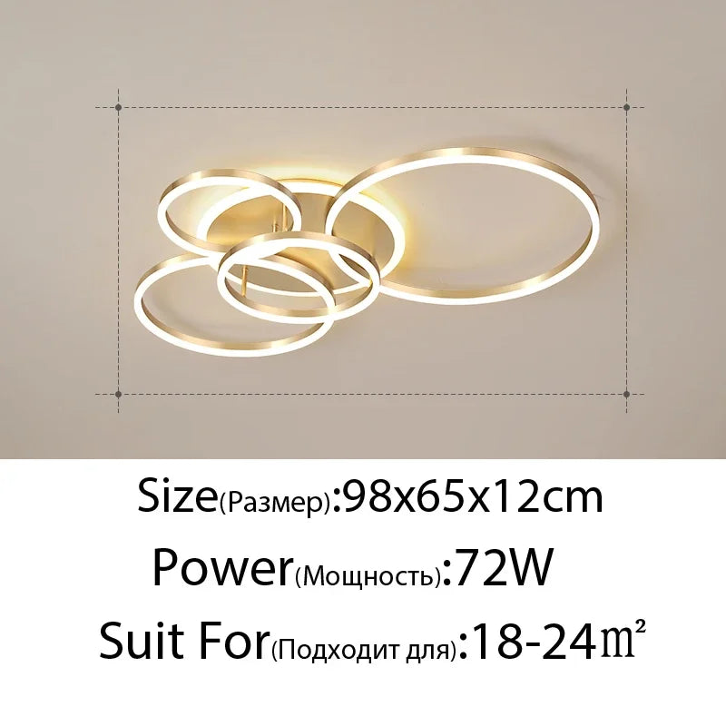 Modern LED Ceiling Light – 2 to 6 Heads