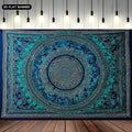 Bohemian Blue Mandala Tapestry – Ethnic Wall Hanging