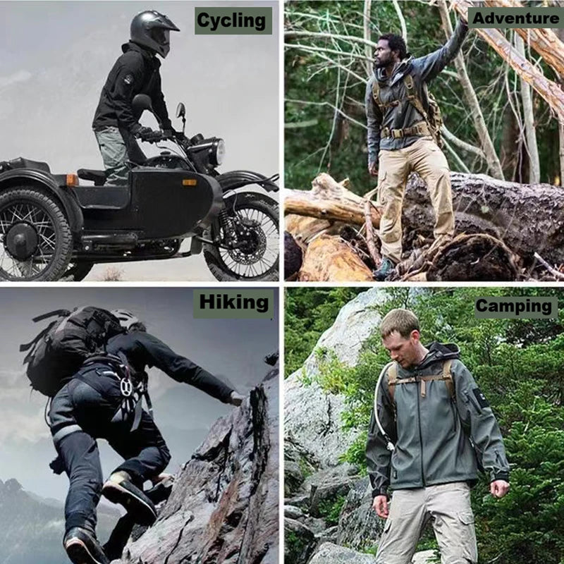 TRAIL GUARD - Men's Softshell Fleece Cargo Jacket - Waterproof, 5 Colors, S-5XL