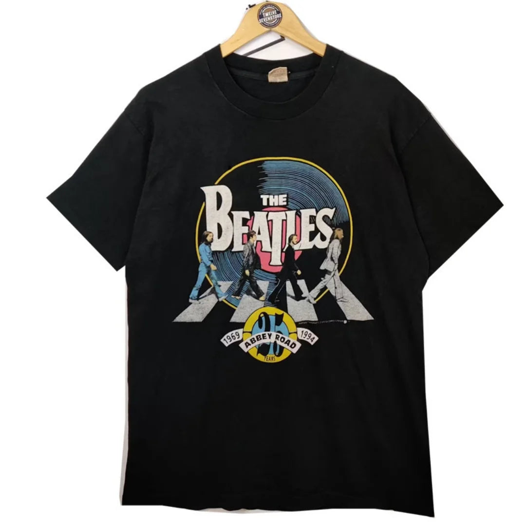 The Beatles T-Shirt Union Jack Vintage Rock Retro Tee