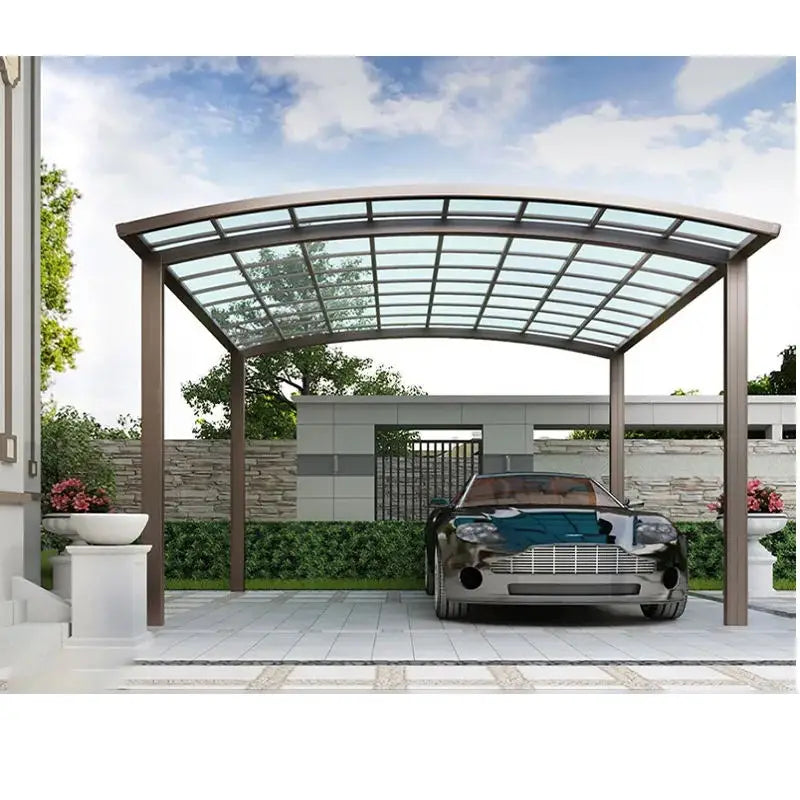 ALUMINUM CARPORT - Custom Size & Color, Acrylic Canopy - Outdoor Vehicle Cover