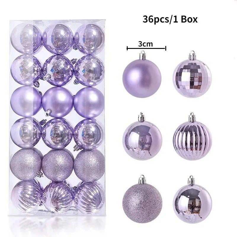 Shatterproof Christmas Baubles - 24 or 36 Pieces - Colour Pop