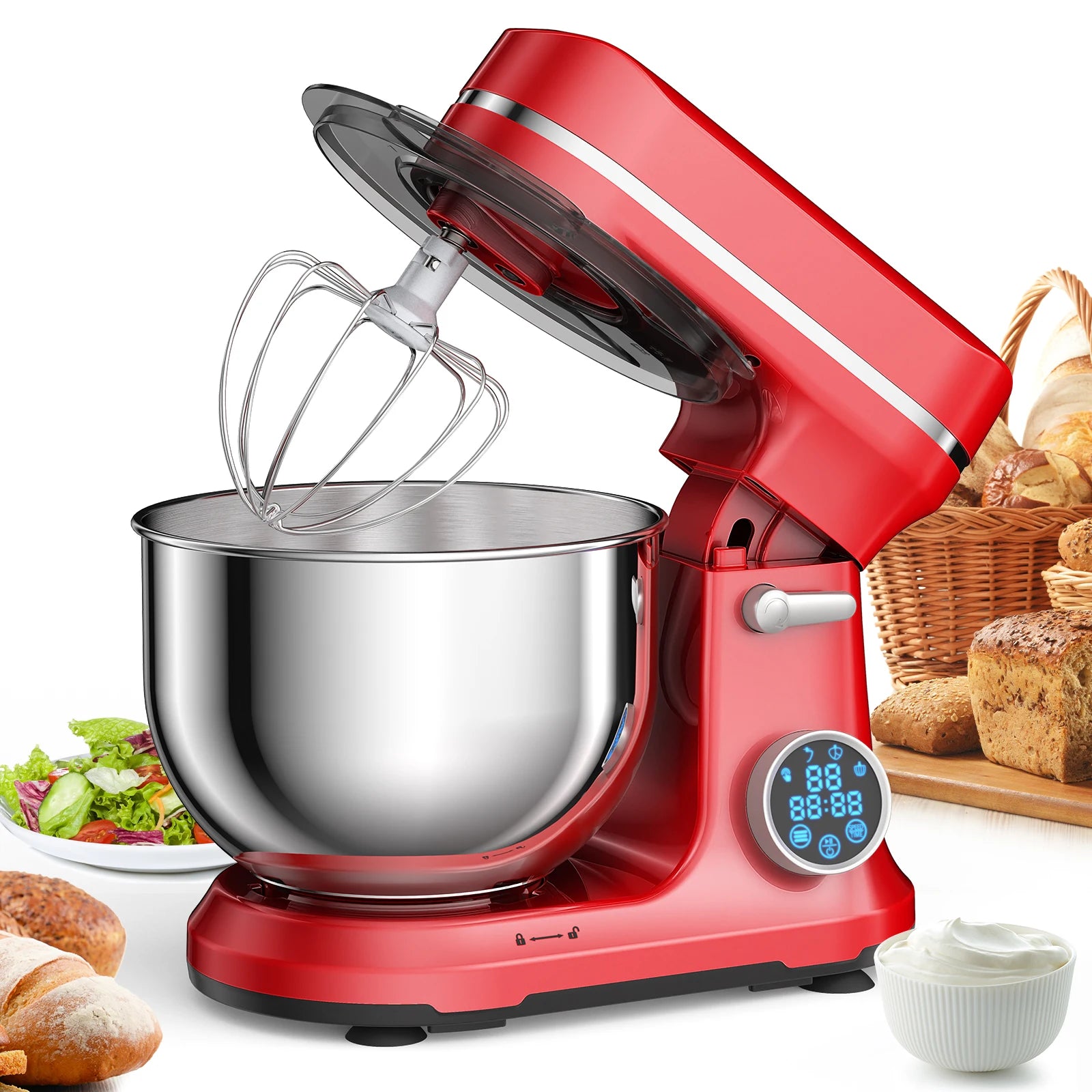 Stand Mixer 1200W – 11 Speeds OLED Screen DC Motor