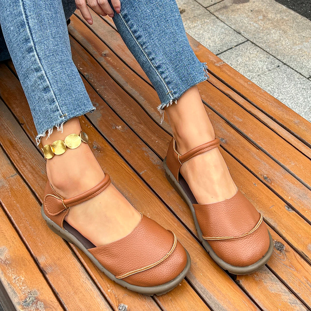 Women's head-to-toe flat sandals, summer new style retro wedge-style casual soft-soled mother's shoes, large size women's shoes