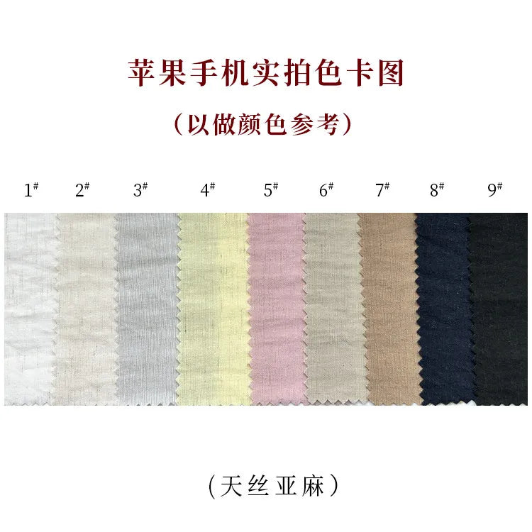 LINEN-LOOK PLAIN FABRIC - 13 Colors, Soft Polyester, 145cm Wide - Easy Wear
