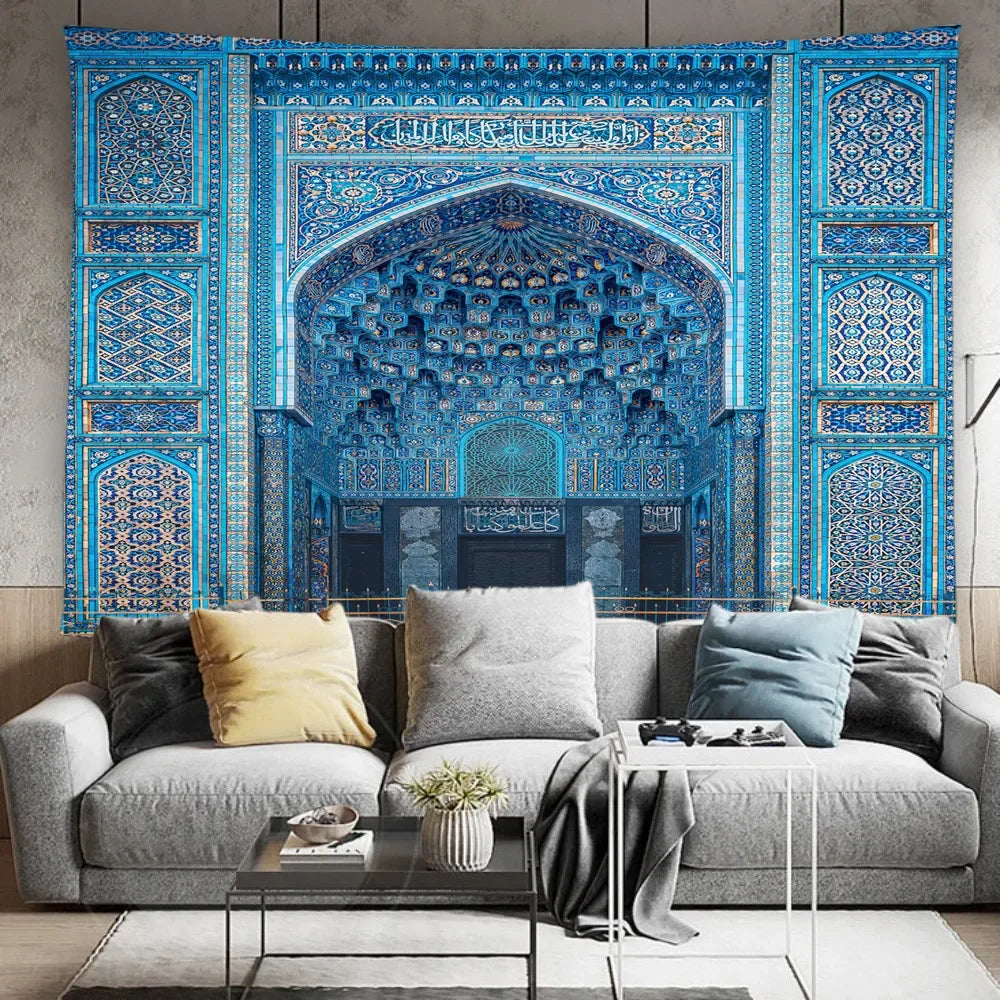 MOROCCAN GEOMETRIC TAPESTRY - 100% Polyester, 8 Colors & 12 Sizes - Ornate Walls