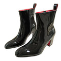 PATENT NOIR - Men's Luxury Patent Leather Chelsea Boots - Pointed Toe, Handmade, Mid-Calf