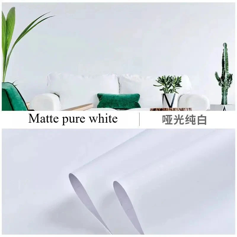 MATTE SOLID CONTACT PAPER - Self-Adhesive PVC, 6 Colors & 4 Lengths - Clean Spaces