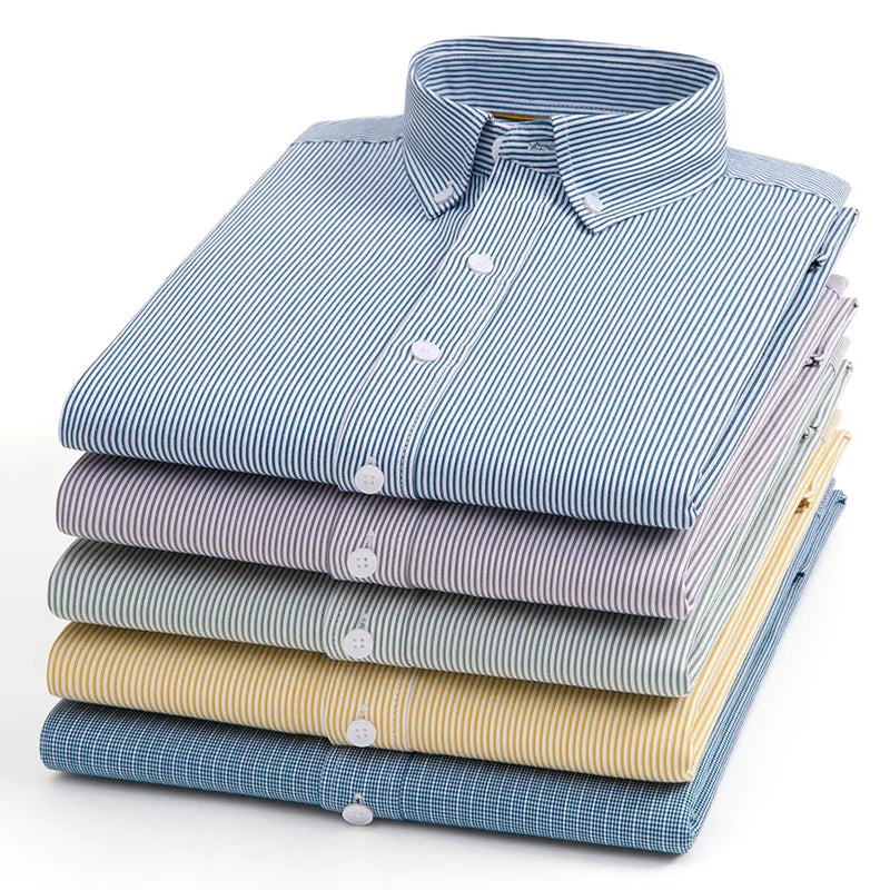 OXFORD CLASSIC - Men's Cotton Plaid Shirt - Slim Fit, Timeless Pattern
