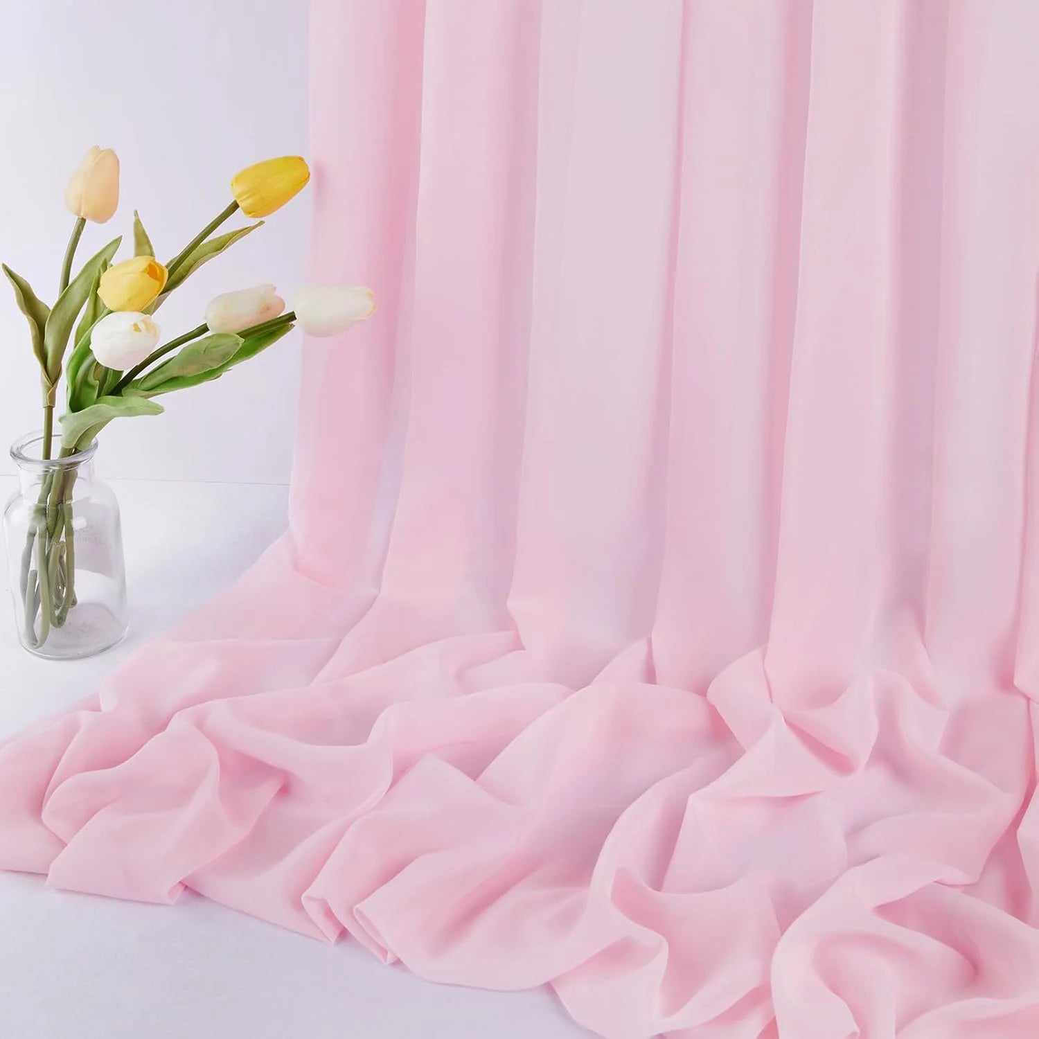 Solid Chiffon Fabric – 145cm Wide, 16 Colors