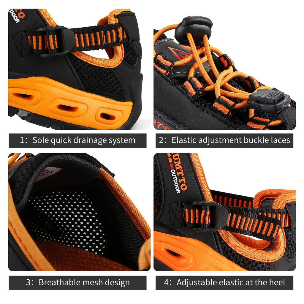 HUMTTO Men's Summer Wading Hiking Shoes - Quick Dry Breathable Outdoor Sneakers