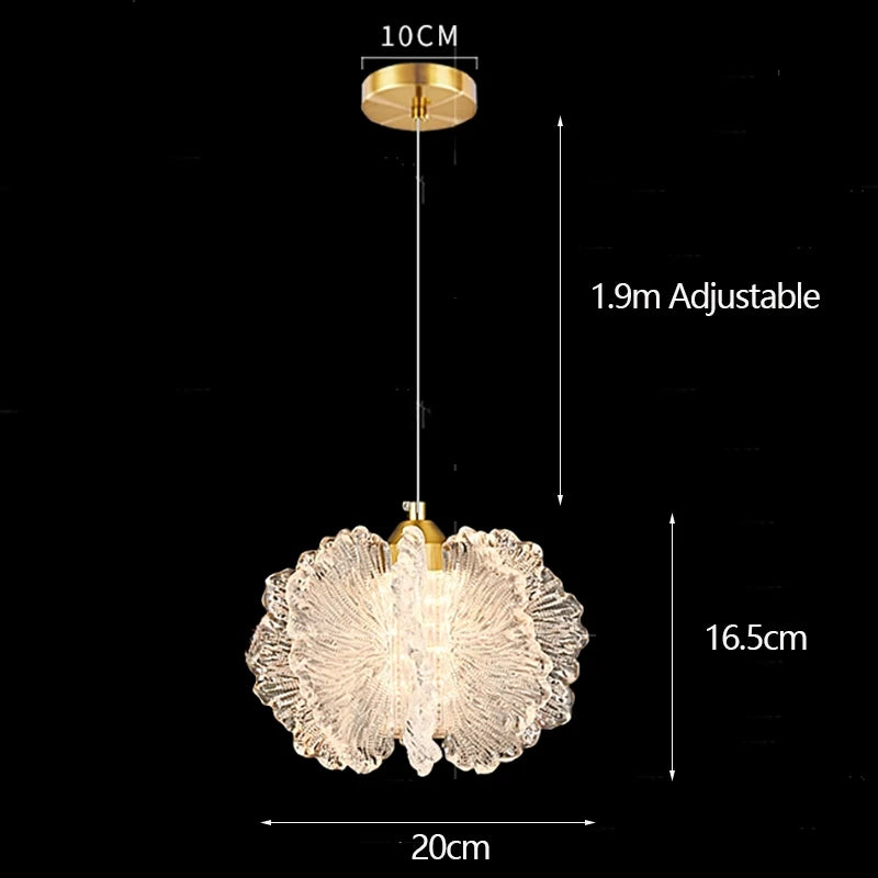 Acrylic Flower Pendant Light – French Cream, 1/2/3 Heads
