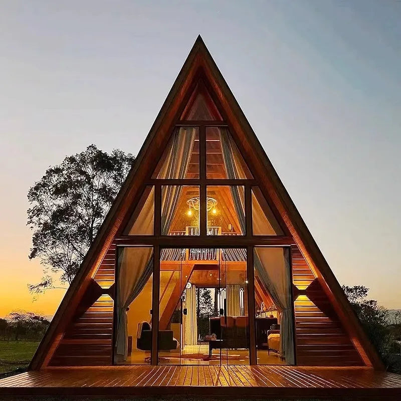 Triangle A-Frame Wooden House Outdoor