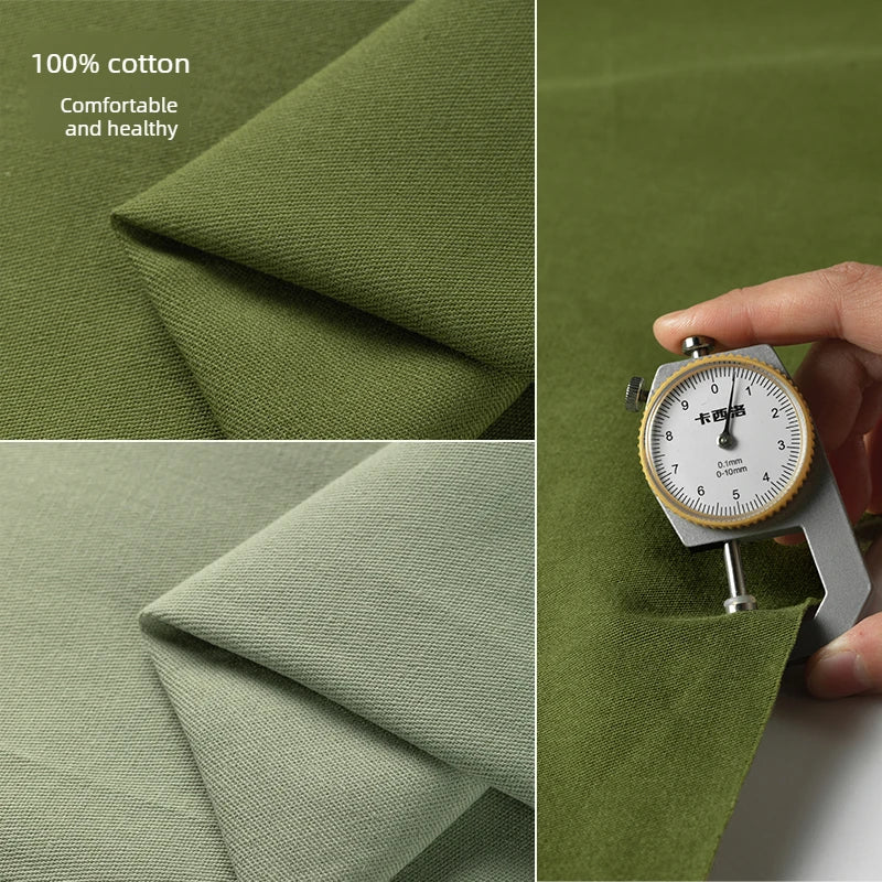 100% Cotton Twill Single Yarn Drill Fabric Solid Color Non-Shrink Cloth for Workwear Skirt Jacket Pants DIY Home Sewing Material