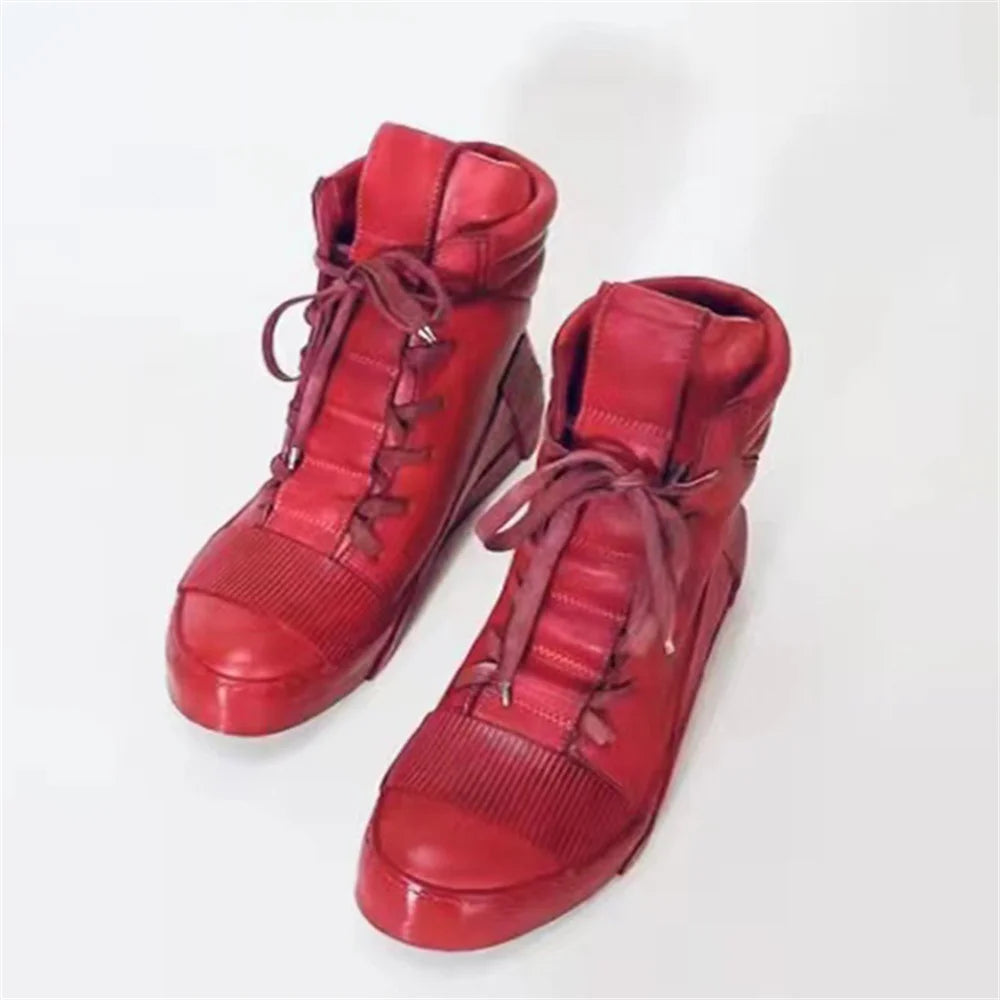 GRAFFITI ART BOOTS - Handmade Painted Nappa Leather High-Top - Wearable Art, Street Legend