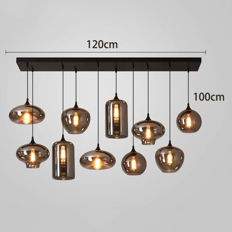 Luxury Crystal Pendant Light – Black/Gold, 1–12 Heads, APP Dimmable