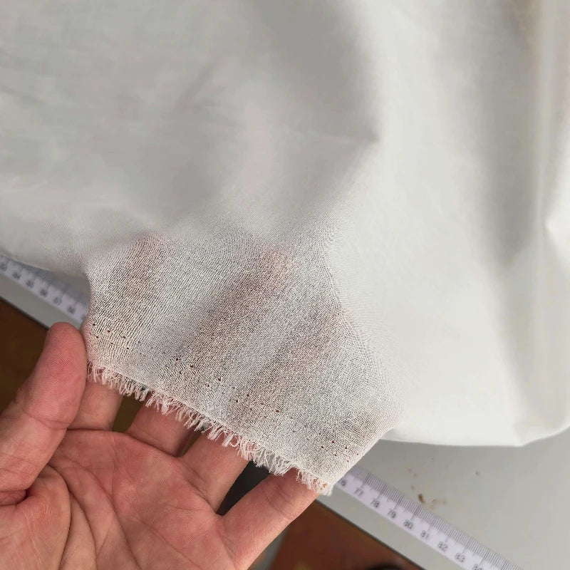 PLAIN WHITE COTTON LINING FABRIC - 100% Cotton, 140cm Wide - Clean Layers