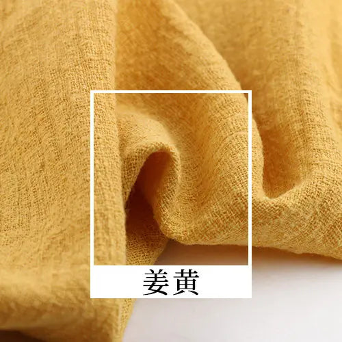 SLUB COTTON LINEN CREPE FABRIC - 135cm Wide, 26 Solid Colours - Everyday Sewing