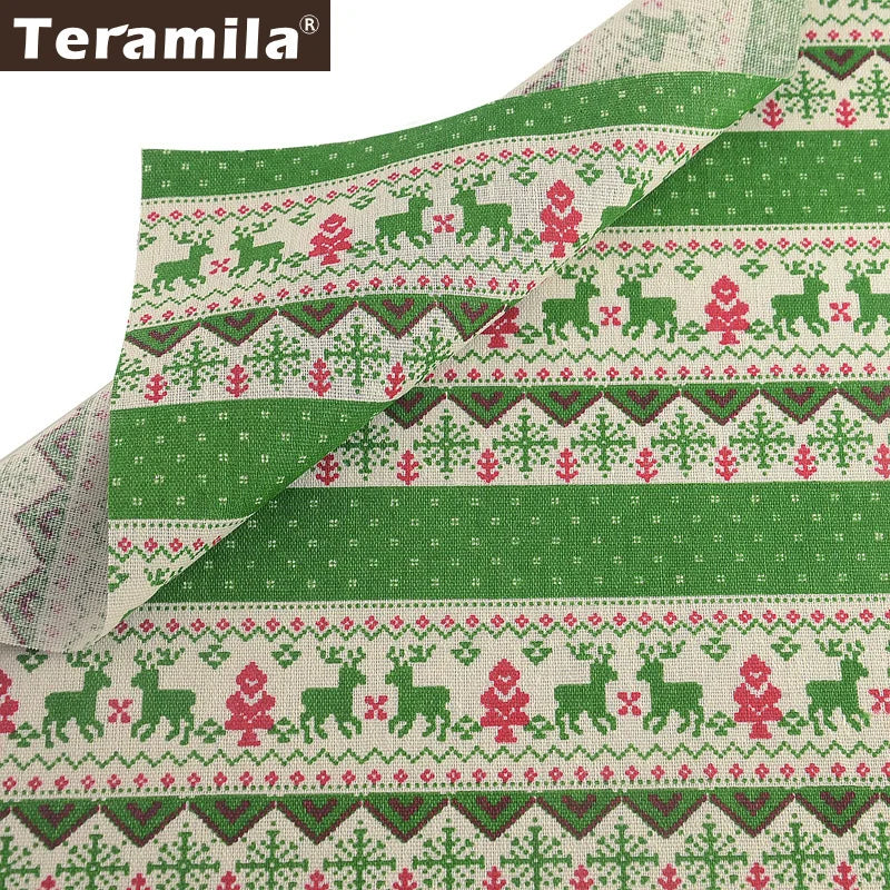 PRINTED CANVAS LINEN FABRIC - Cotton Linen Blend by the Yard - Bold Patterns for DIY