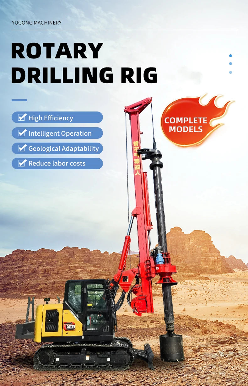 Rotary Drilling Rig - Diesel - Construction Foundations