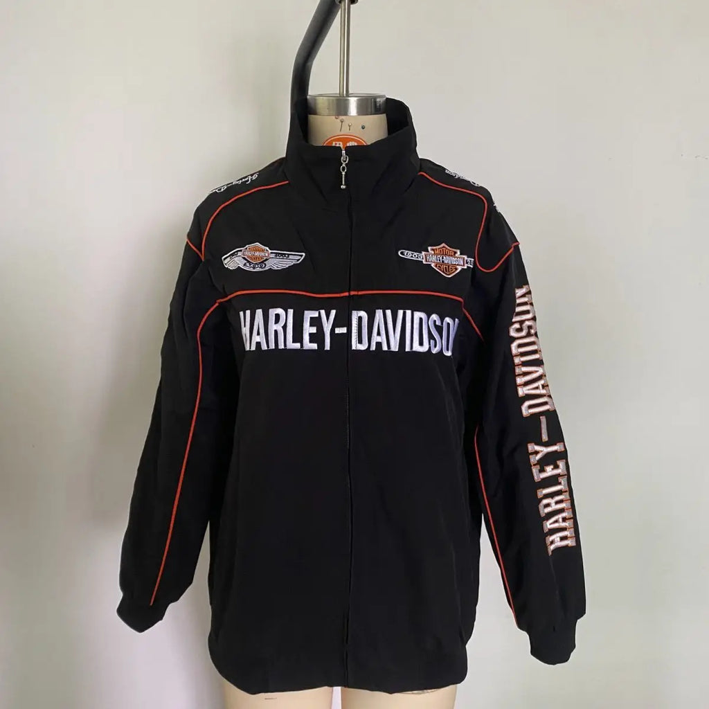 BIKER EMBROIDERY - Men's Motorcycle Embroidery Jacket - Thin & Thick, M–XXL