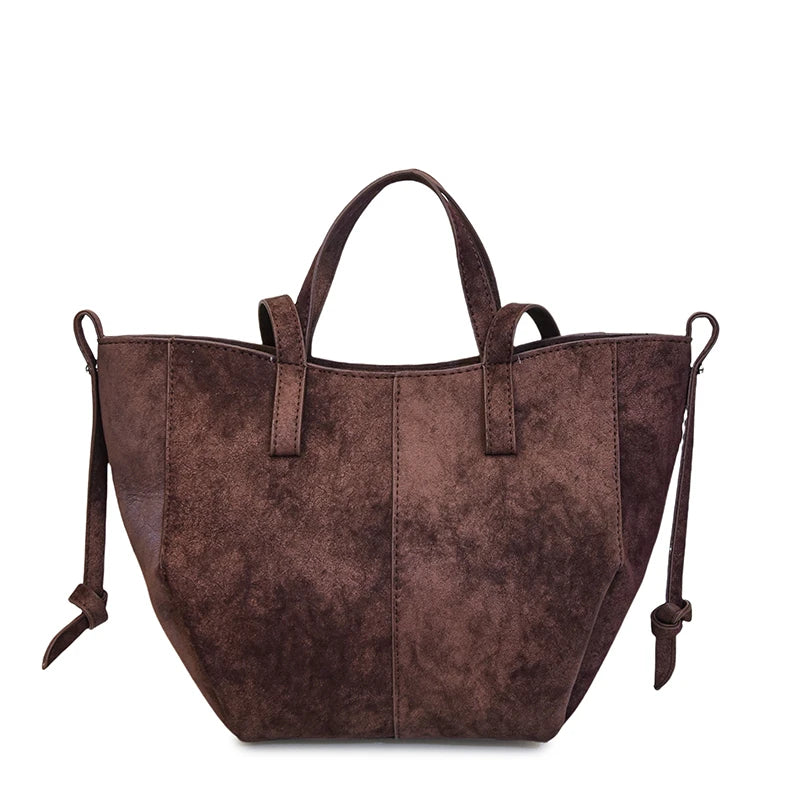 Light Luxury Solid PU Hasp Shoulder Bag for Women Commuting Frosted Leather Handbag 2026 Hot Sale Large Capacity Niche Tote Bags