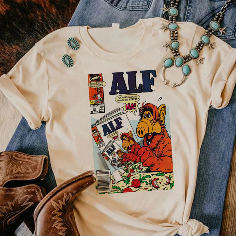 Alf t-shirts women designer Tee female graphic clothing