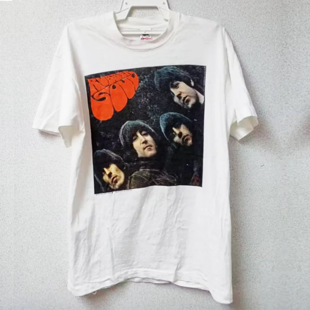 The Beatles T-Shirt Union Jack Vintage Rock Retro Tee