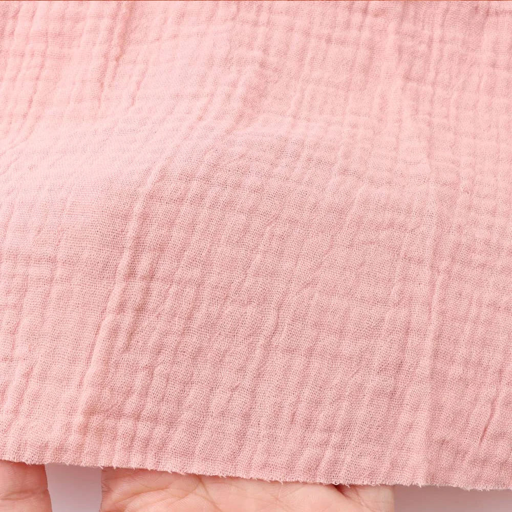 Wrinkle Double Layer Gauze Cotton Material Quilting Sewing Craft Fabric Table Runners Decor Cloth for Party Wedding Cheesecloth