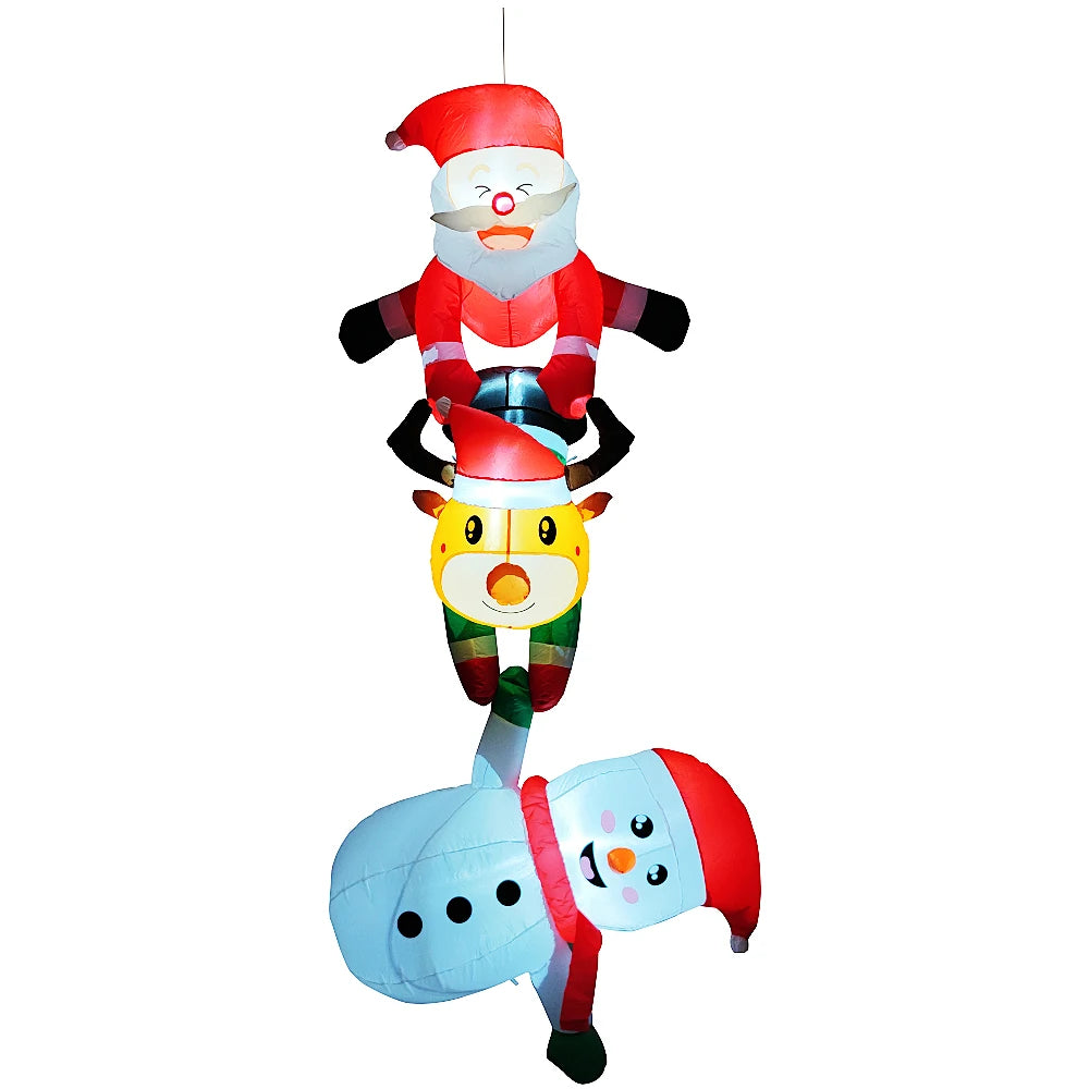 Inflatable Christmas Scene - 8 ft - Warm LED Glow