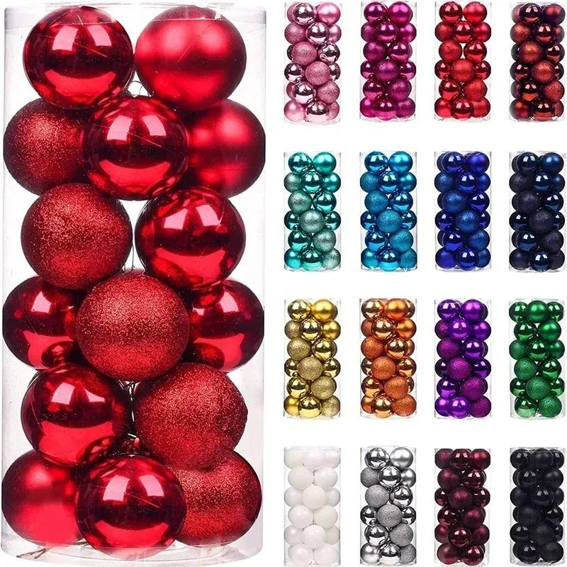 Shatterproof Christmas Baubles - 24 or 36 Pieces - Colour Pop
