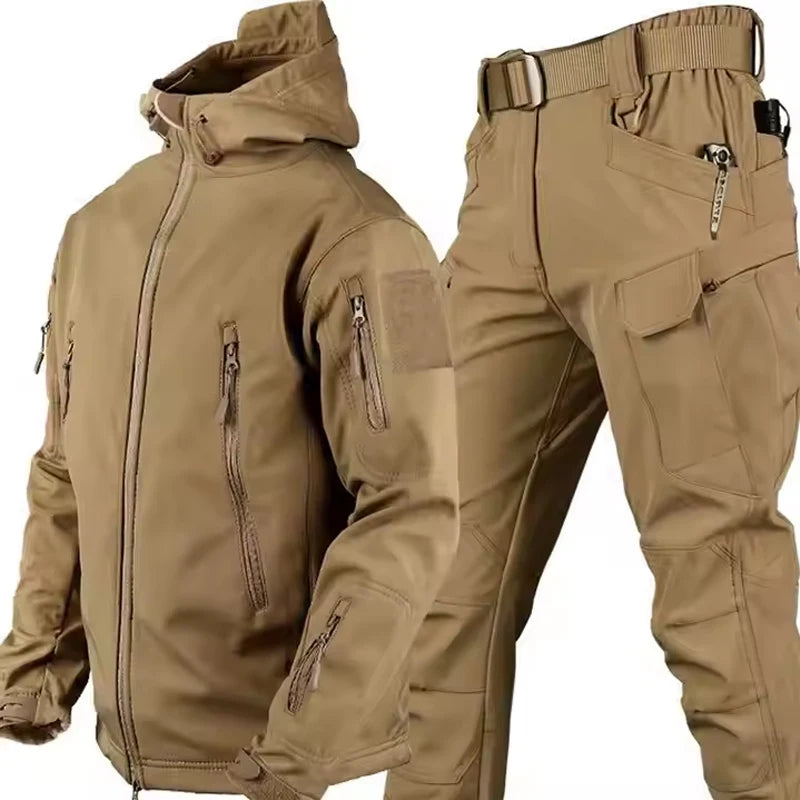 TACTICAL STORM - Waterproof Jacket & Cargo Pants Set - Fleece Lined, Windproof, S–4XL