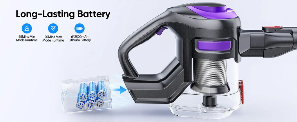 Laresar V10 Lite Cordless Vacuum Cleaner – 38000Pa Strong Suction, 45 Min Runtime
