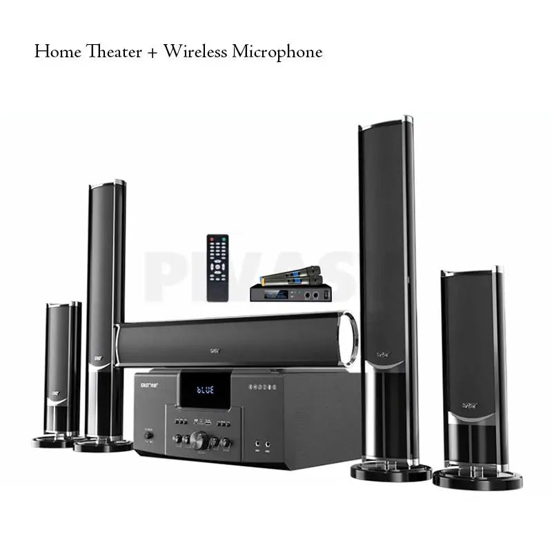 160W Home Theater 5.1 – Bluetooth Speaker 8 Inch Subwoofer Karaoke TV