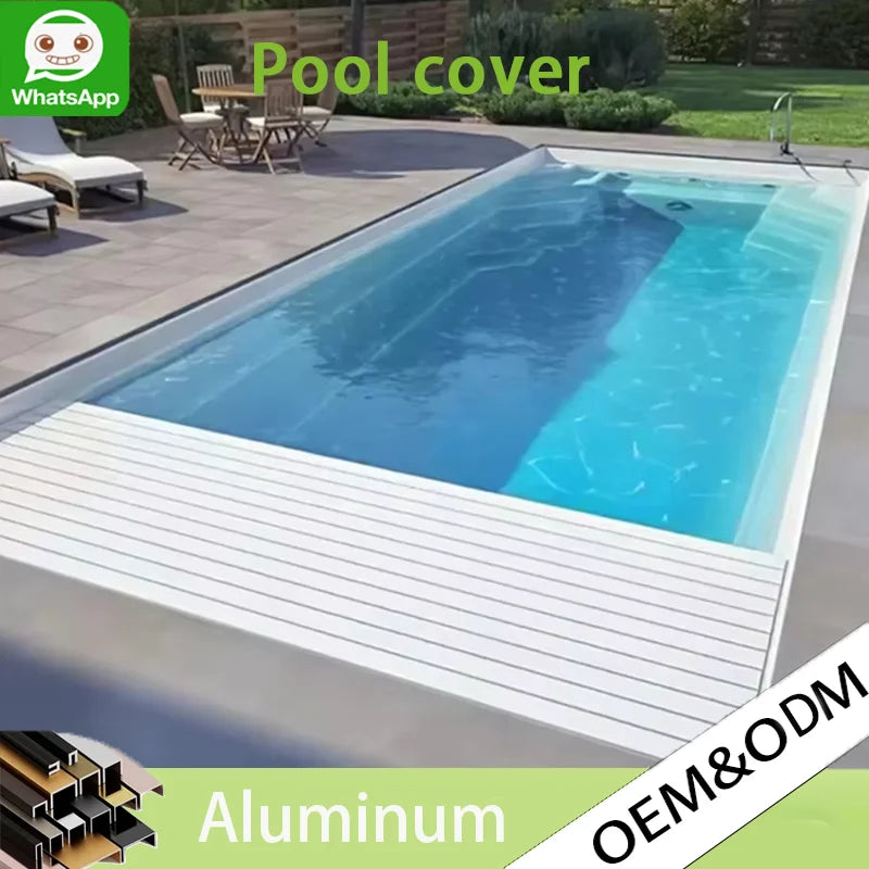 AUTOMATIC POOL COVER - Polycarbonate Slats, 24V Motor - Retractable Safety Shield